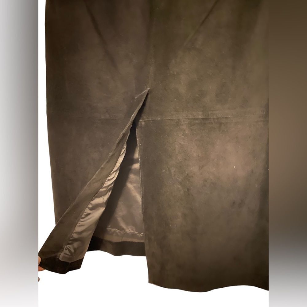 ANN TAYLOR Womens Genuine Leather Black Pencil Skirt- 6 - Picture 6 of 6
